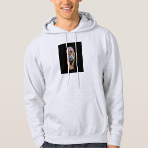 Männerhoodie Doppelseitig Design Walking Tiger Hoodie
