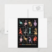 Männerkalender für Arme Postkarte (Vorne/Hinten)