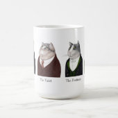 MÄNNERKATZEN Große weiße Tasse + Text (Mittel)