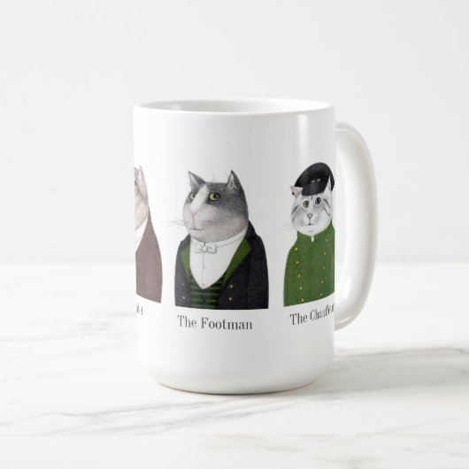 MÄNNERKATZEN Große weiße Tasse + Text (VorderseiteRechts)