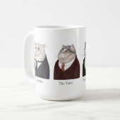 MÄNNERKATZEN Große weiße Tasse + Text (Vorderseite Links)