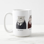 MÄNNERKATZEN Große weiße Tasse + Text (Links)