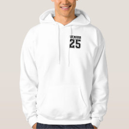 Männerklasse 2025 Weißer und Schwarzer Hoodie