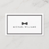 Männerklassische Krawatte - Schwarz/Weiß Visitenkarte (Vorderseite)