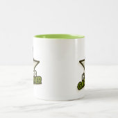 Männerkopfkaffee-Tasse - Grün Zweifarbige Tasse (Mittel)