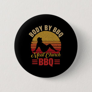 Männerkörper Von Bbq Vintage Meat Church Grilling Button