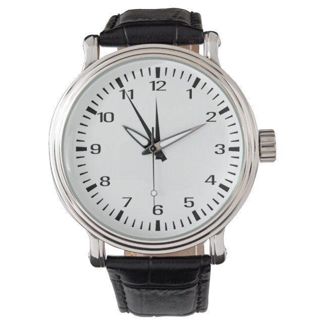 Männerleder im Vintagen Stil - Zeitloses Geschenk Armbanduhr (Vorderseite)