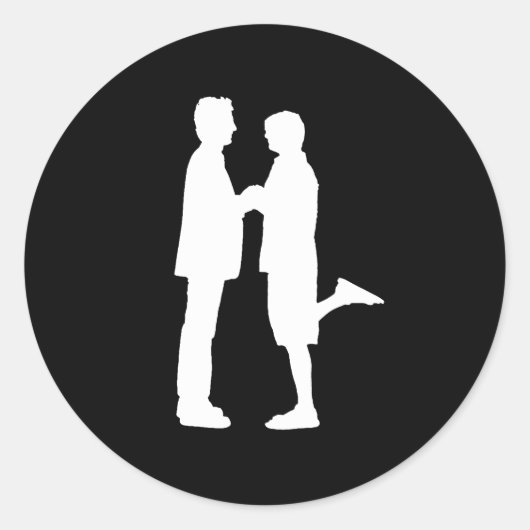 Männerliebe Runder Aufkleber (Vorderseite)
