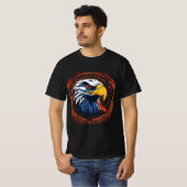 Männerlogos mit Blue Hawk Black T - Shirt (Vorne ganz)