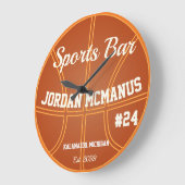 Männermarke Basketball Bar-Uhr Große Wanduhr (Winkel)