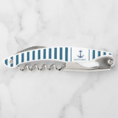 Männernagel, Blauer Anker, kundenspezifischer Mono Kellnermesser (Rückseite)