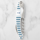 Männernagel, Blauer Anker, kundenspezifischer Mono Kellnermesser (Rückseite)