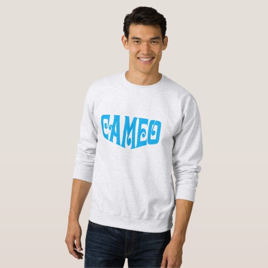 Männerpullover mit blauem Cameo-Logo Sweatshirt (Vorne ganz)