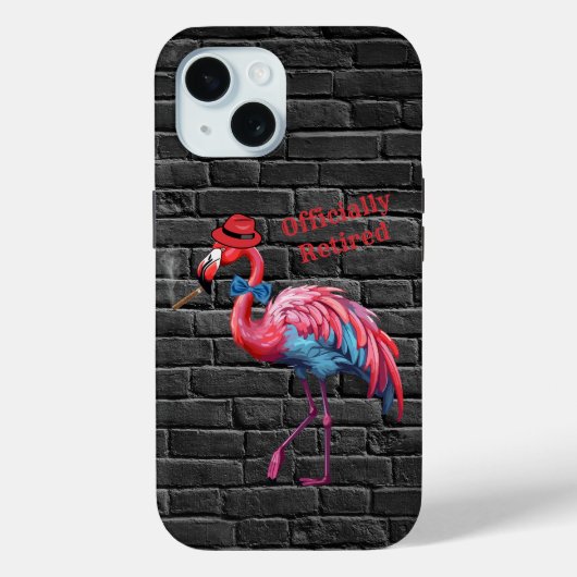 Männerrolle Flamingo Hat Cigar Case-Mate iPhone Hülle (Rückseite)
