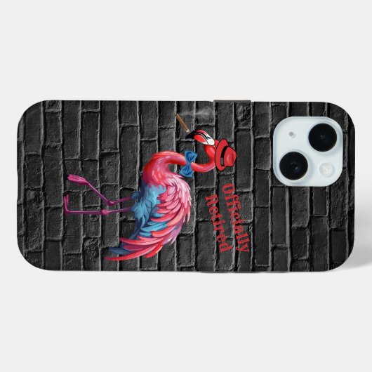 Männerrolle Flamingo Hat Cigar Case-Mate iPhone Hülle (Rückseite (Horizontal))
