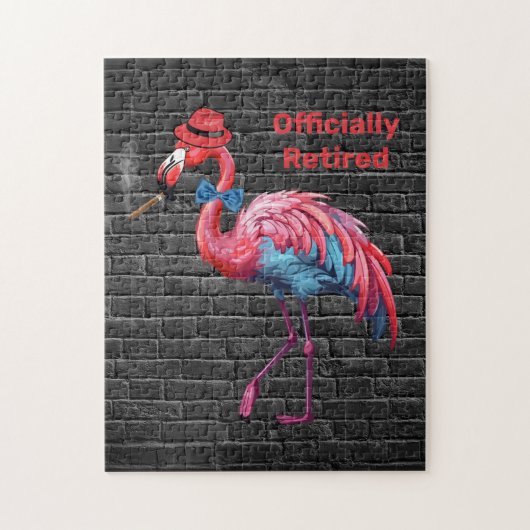 Männerrolle Flamingo Hat Cigar Puzzle (Vertikal)