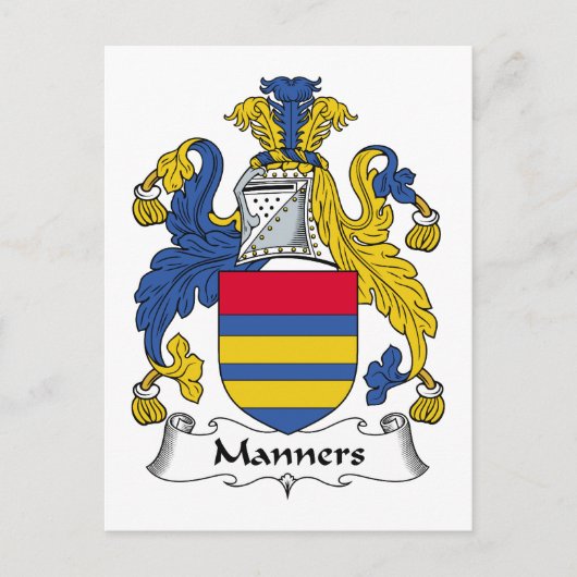 Manners Familienwappen Postkarte (Vorderseite)
