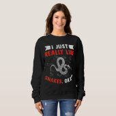 Männerschlange Reptilschlange Sweatshirt (Vorne ganz)