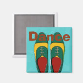 Männerschuhe, Tanz, Text ändern Magnet (Vorderseite/Rückseite)