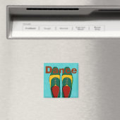 Männerschuhe, Tanz, Text ändern Magnet (In Situ (Geschirrspüler))