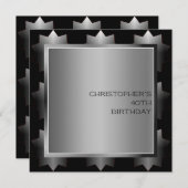 Männerschwarz Einladung (Vorne/Hinten)