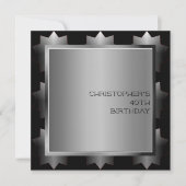 Männerschwarz Einladung (Vorderseite)