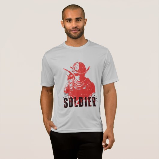 Männersoliderdesign in Shirt gedruckt (Vorne ganz)