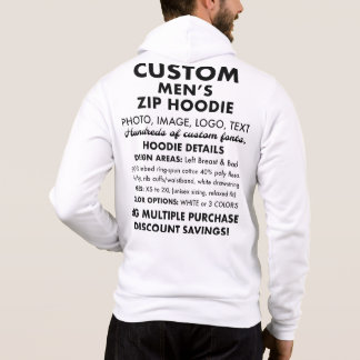 Männerspezifische Personalisierte Vollzipfhose Hoodie