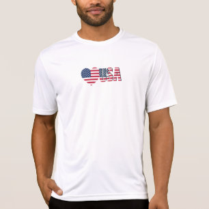 Männersport-Tek-Liebe Der US-T - Shirt