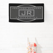 Männersportive Geometrische dunkle Grays & Schwarz Banner (InSitu)