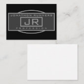 Männersportive Geometrische dunkle Grays & Schwarz Begleitkarte (Vorne/Hinten)