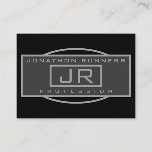 Männersportive Geometrische dunkle Grays & Schwarz Begleitkarte (Vorderseite)