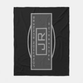 Männersportive Geometrische dunkle Grays & Schwarz Fleecedecke (Vorderseite)