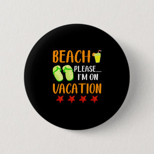 Männerstrand in den Ferien lustige Sommerferien Button