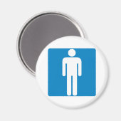 Männerstraßenschild Magnet (Vorderseite/Rückseite)