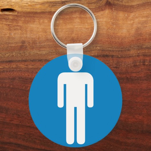 Männerstraßenschild Schlüsselanhänger (Vorderseite)