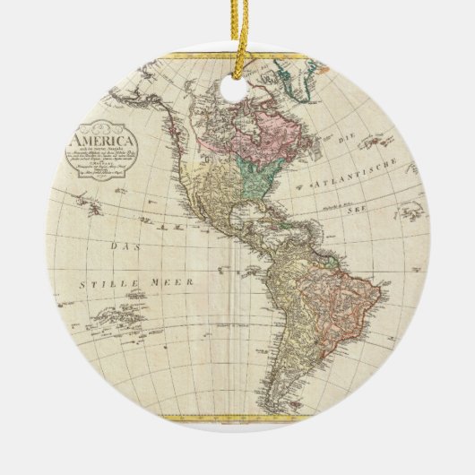 Mannert Karte 1796 des Nordens und des Südamerikas Keramik Ornament (Vorne)