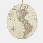 Mannert Karte 1796 des Nordens und des Südamerikas Keramik Ornament (Links)