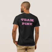 Männerteam Blue Team Rosa T - Shirt (Schwarz voll)