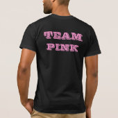 Männerteam Blue Team Rosa T - Shirt (Rückseite)