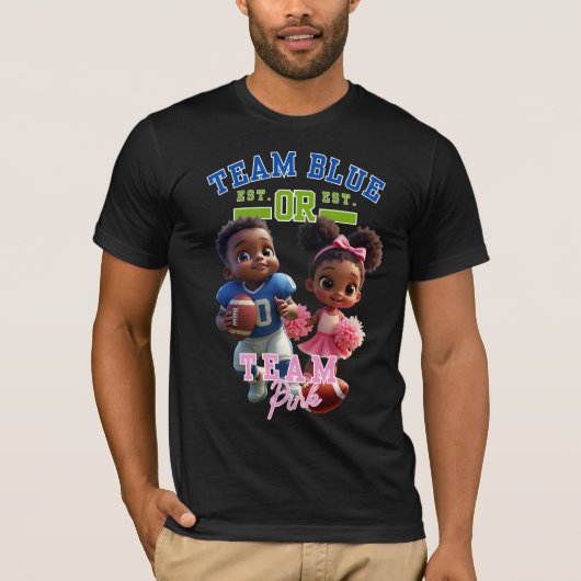 Männerteam Blue Team Rosa T - Shirt (Vorderseite)