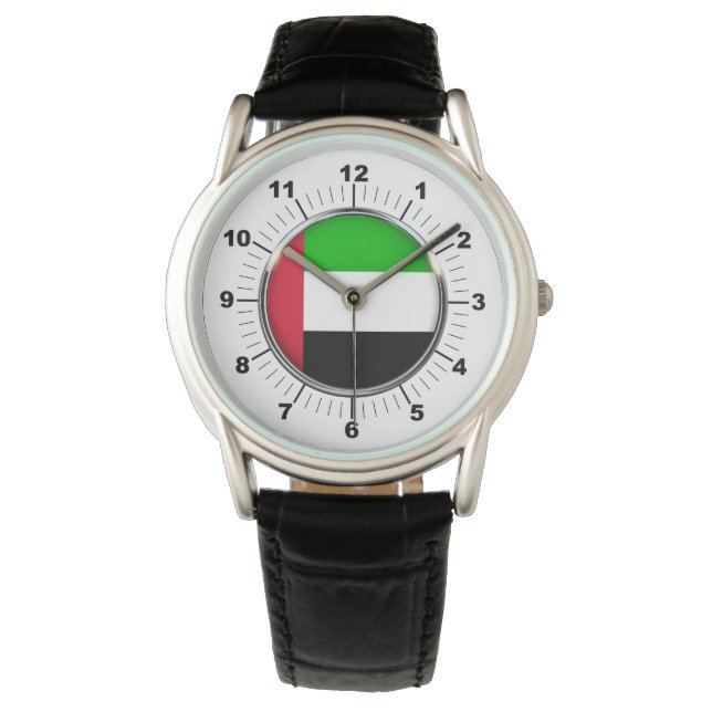 Männeruhr-Flag-Schutzschild Armbanduhr (Vorderseite)
