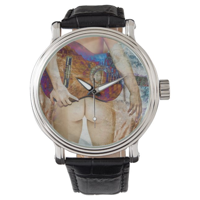 Männeruhr mit Mädchen Armbanduhr (Vorderseite)