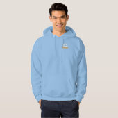 Männervolles Zip Hoodie mit Logo auf der Rückseite (Vorne ganz)