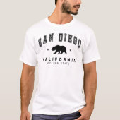 Männerweiße San Diego - Grizzly Bären-Design T-Shirt (Vorderseite)