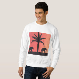 Männerweißhemd mit Elefantendesign Sweatshirt