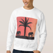 Männerweißhemd mit Elefantendesign Sweatshirt (Vorderseite)