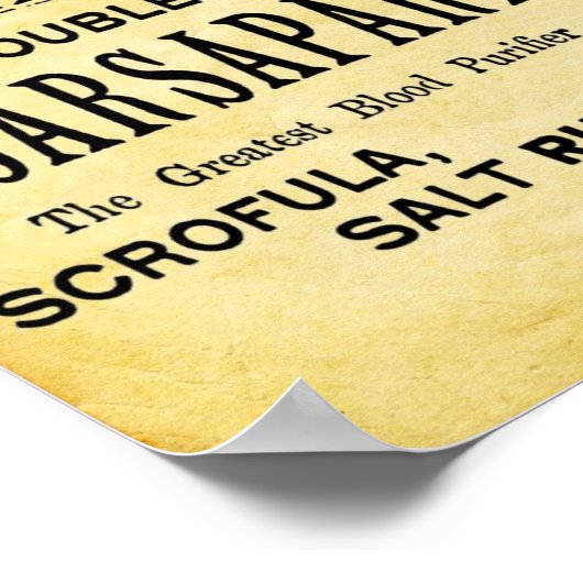 Mannes Double Extract Sarsaparilla Print Poster (Ecke)