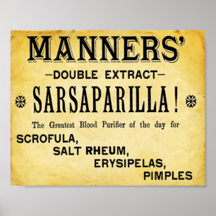 Mannes Double Extract Sarsaparilla Print Poster