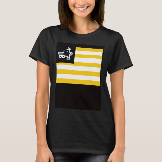 Mannesfahne für Gerechtigkeit und Unproblemlosigke T-Shirt (Vorderseite)